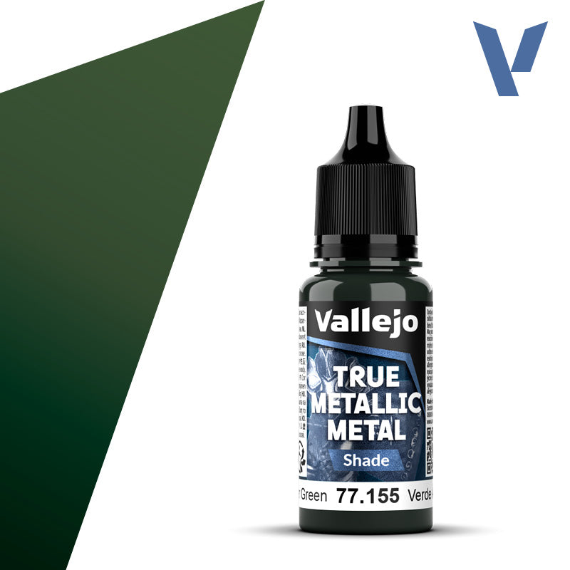 Shade 155-18ml Amber Green - Vallejo True Metallic Metal