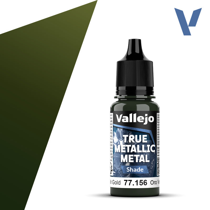 Shade 156-18ml Greenish Gold - Vallejo True Metallic Metal