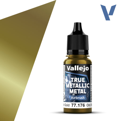 Airbrush 176-18ml Greenish Gold - Vallejo True Metallic Metal - Vallejo