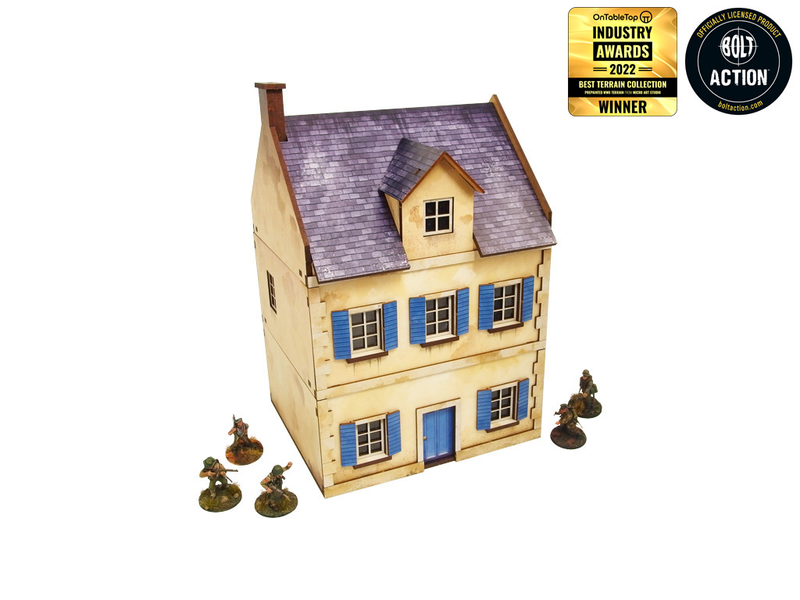 WW2 Normandy Townhouse 3 Pre-Painted - Micro Art Studio