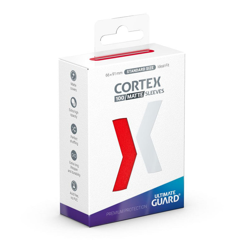 Ultimate Guard Cortex Sleeves Standard Size Matte Red (100) - Ultimate Guard