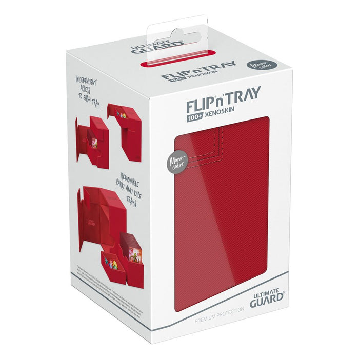 Ultimate Guard Flip'n'Tray 100+ Xenoskin - Monocolour Red - Ultimate Guard
