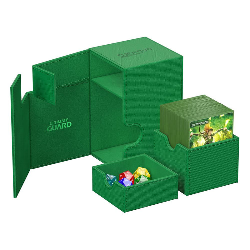 Ultimate Guard Flip'n'Tray 100+ Xenoskin - Monocolour Green - Ultimate Guard