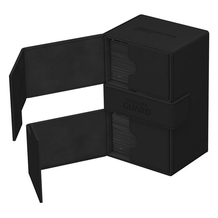 Ultimate Guard Twin Flip'n'Tray 160+ Xenoskin - Monocolour Black - Ultimate Guard