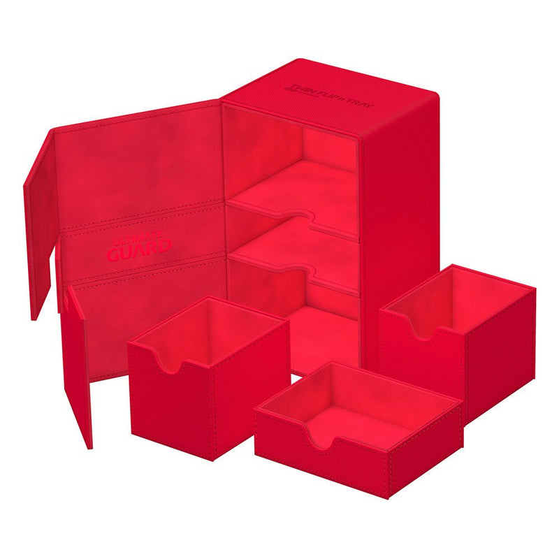 Ultimate Guard Twin Flip'n'Tray 160+ Xenoskin - Monocolour Red - Ultimate Guard