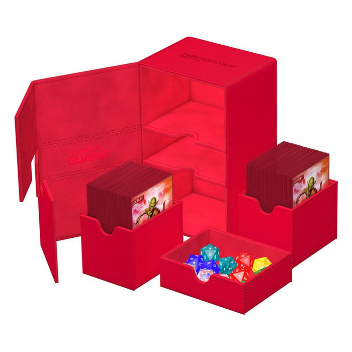 Ultimate Guard Twin Flip'n'Tray 160+ Xenoskin - Monocolour Red - Ultimate Guard