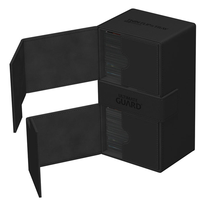 Ultimate Guard Twin Flip'n'Tray 200+ Xenoskin -  Monocolour Black