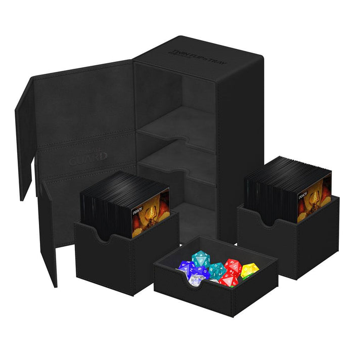Ultimate Guard Twin Flip'n'Tray 200+ Xenoskin -  Monocolour Black