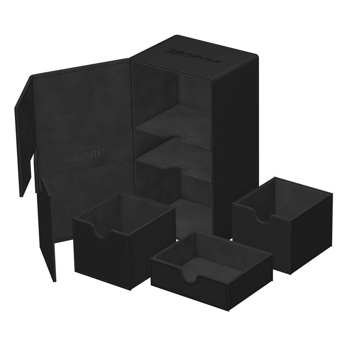 Ultimate Guard Twin Flip'n'Tray 200+ Xenoskin -  Monocolour Black