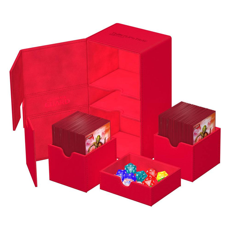 Ultimate Guard Twin Flip'n'Tray 200+ Xenoskin -  Monocolour Red