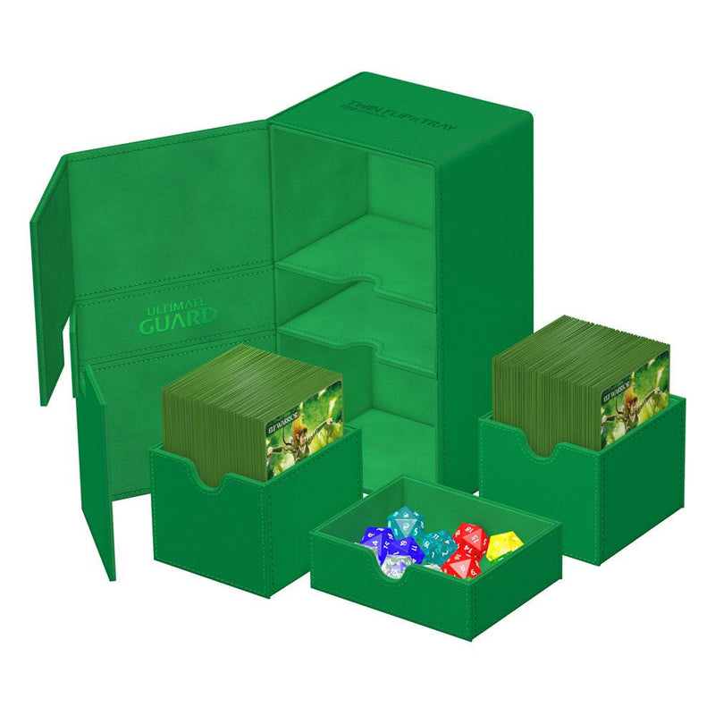 Ultimate Guard Twin Flip'n'Tray 200+ Xenoskin -  Monocolour Green