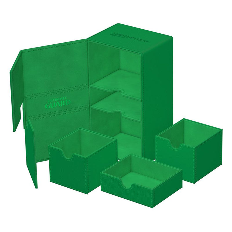 Ultimate Guard Twin Flip'n'Tray 200+ Xenoskin -  Monocolour Green