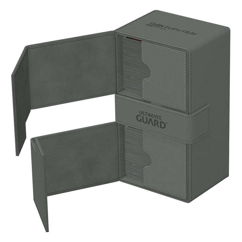 Ultimate Guard Twin Flip'n'Tray 200+ Xenoskin -  Monocolour Grey - Ultimate Guard