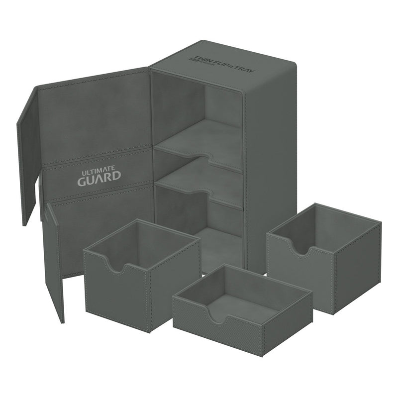 Ultimate Guard Twin Flip'n'Tray 200+ Xenoskin -  Monocolour Grey - Ultimate Guard