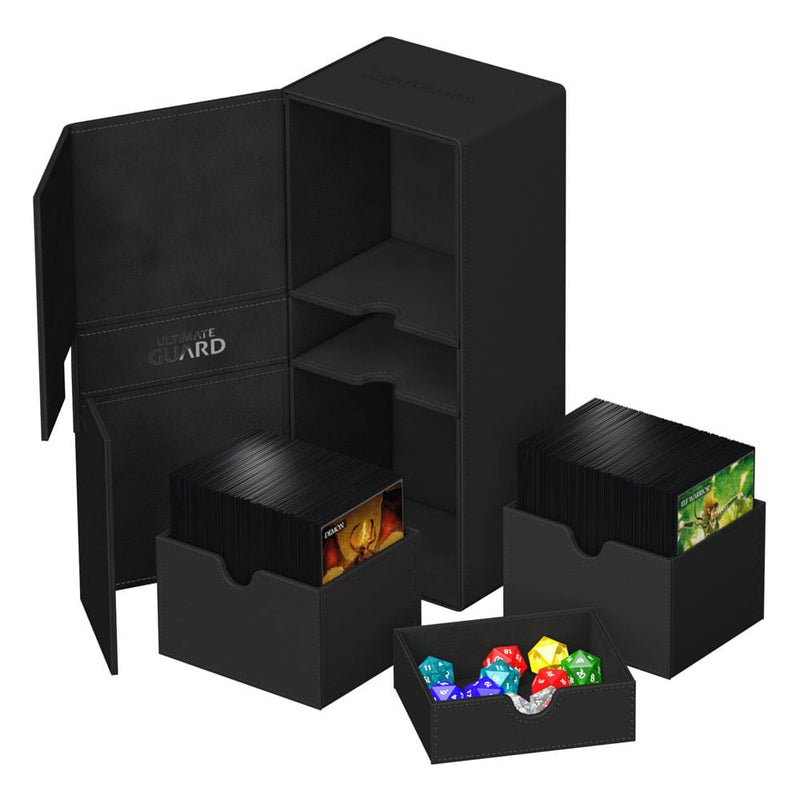 Ultimate Guard Twin Flip'n'Tray 266+ Xenoskin - Black - Ultimate Guard