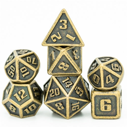 Ancient Gold - Mini Metal RPG Dice Set - Udixi Dice