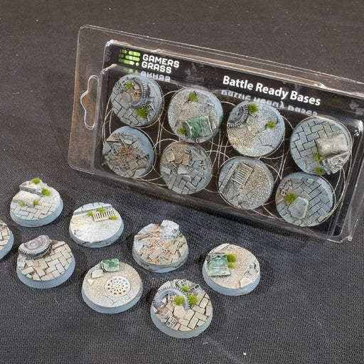 Gamers Grass - Battle Ready Urban Warfare Resin Bases, Round 32mm (x8) - Gamers Grass