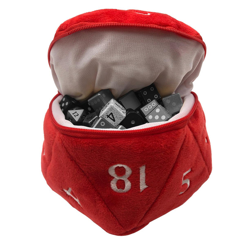 D20 Plush Dice Bag - Red - Ultra Pro