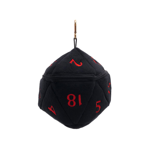 Black and Red D20 Plush Dice Bag for Dungeons & Dragons - Ultra Pro
