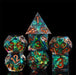 Majestic Peacock - Candy Glitter Paper Dice - RPG Dice Set - Udixi Dice