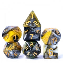 Goblin Treasure - Colour Blend Dice - Udixi RPG Acrylic Dice Set - Udixi Dice