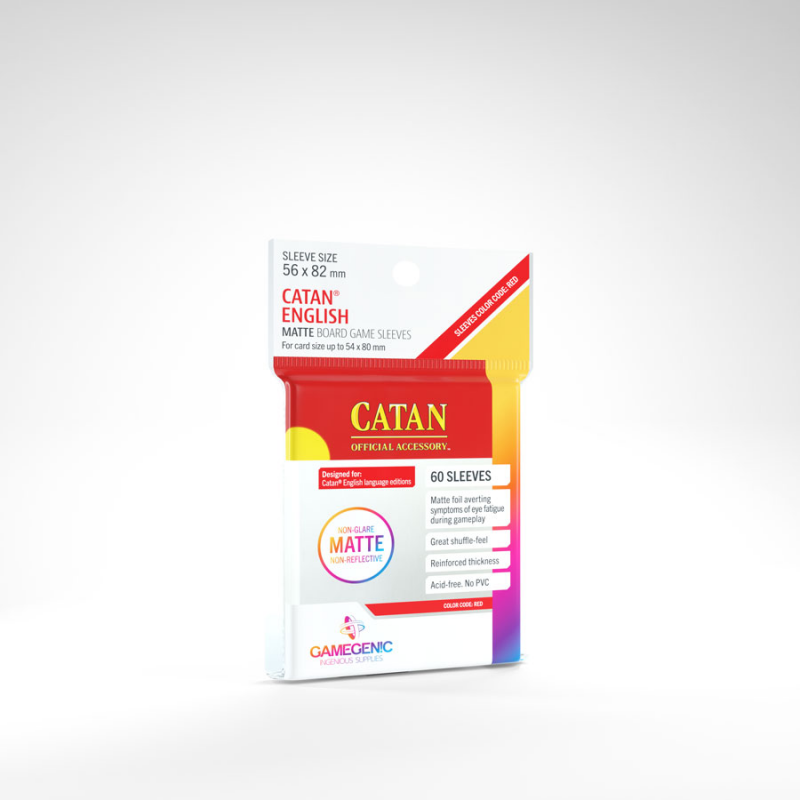 Gamegenic Matte Catan Sized Sleeves 56 x 82mm - Gamegenic