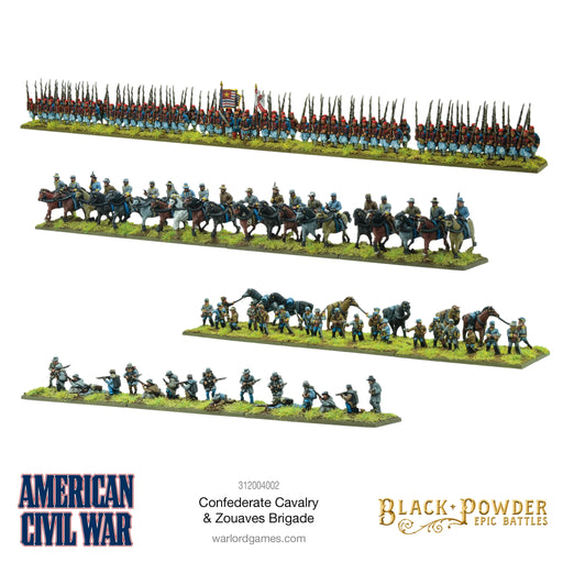 Black Powder Epic Battles - American Civil War Confederate Cavalry & Zouaves Brigade - Warlord Games