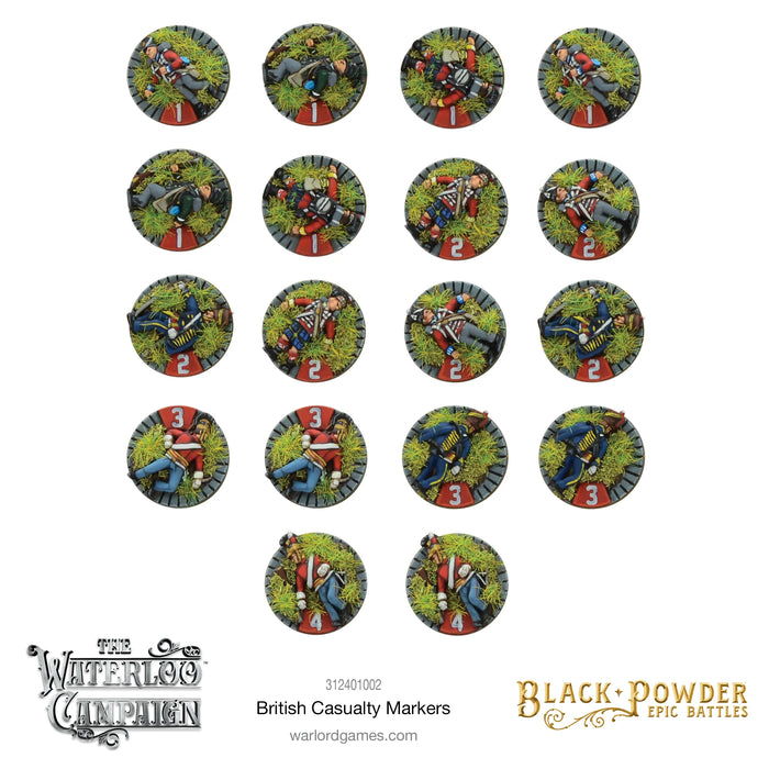 Napoleonic British casualty markers - Black Powder Epic Battles - Warlord Games
