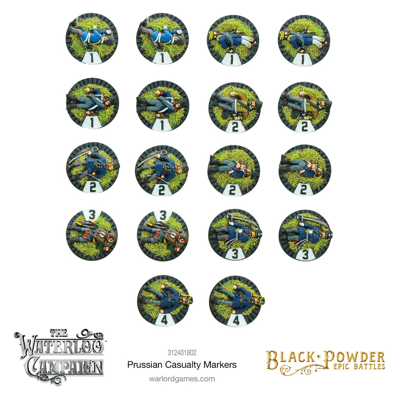 Napoleonic Prussian casualty markers - Black Powder Epic Battles - Warlord Games