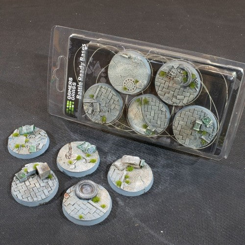 Gamers Grass - Battle Ready Urban Warfare Resin Bases, Round 40mm (x5) - Gamers Grass