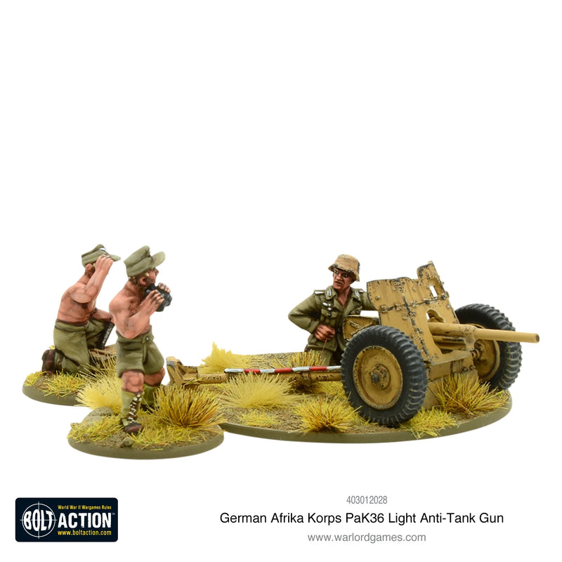 Afrika Korps Pak 36 Light Anti-Tank Gun - Warlord Games