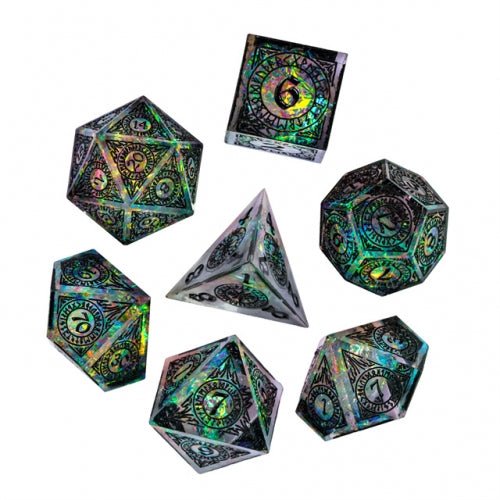 Devious Mayhem - Candy Glitter Paper Dice - RPG Dice Set - Udixi Dice