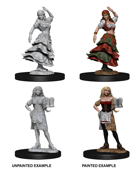 Pathfinder Deep Cuts Unpainted Miniatures: Bartender/Dancing Girl - Wizkids