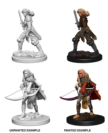 Pathfinder Deep Cuts Unpainted Miniatures: Human Female Fighter - Wizkids