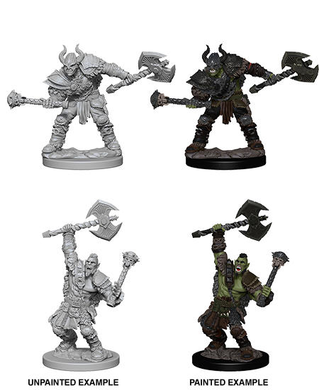 Pathfinder Deep Cuts Unpainted Miniatures: Half-Orc Male Barbarian - Wizkids