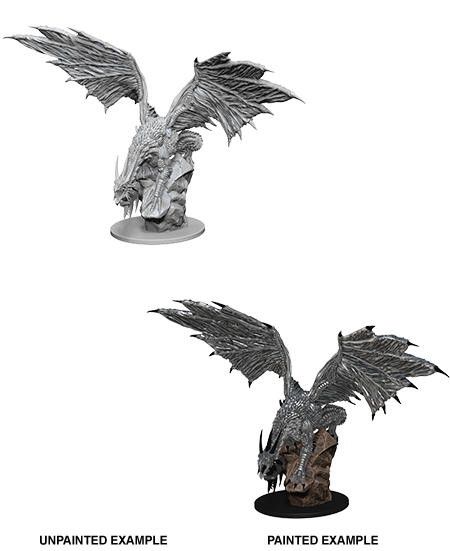 Pathfinder Deep Cuts Unpainted Miniatures: Silver Dragon - Wizkids