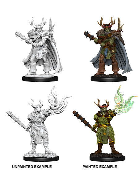 Pathfinder Deep Cuts Unpainted Miniatures: Male Half-Orc Druid - Wizkids