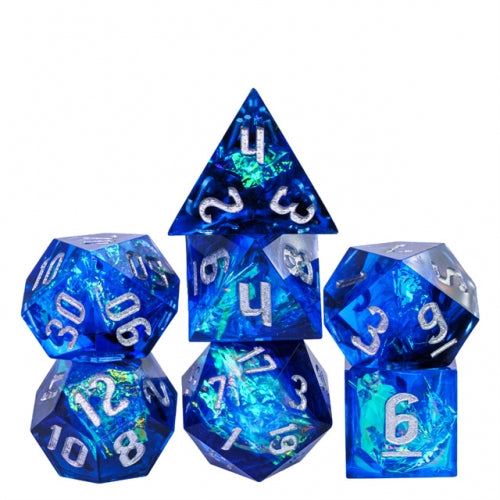 Chilling Exploration - Candy Glitter Paper Dice - RPG Dice Set - Udixi Dice
