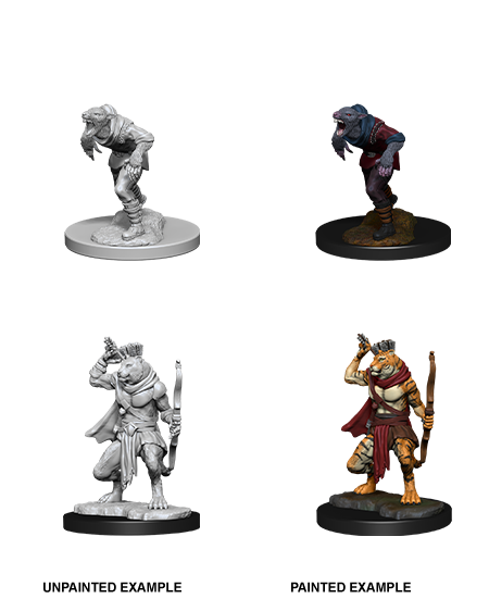 D&D Nolzur's Marvelous Miniatures: Wererat & Weretiger - Wizkids