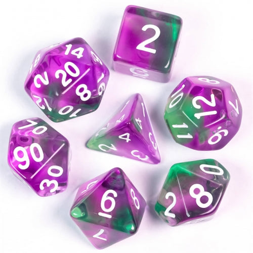 Regal Mage - Colour Blend Dice - Udixi RPG Acrylic Dice Set - Udixi Dice