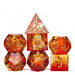 Phoenix Ashes - Candy Glitter Paper Dice - RPG Dice Set - Udixi Dice