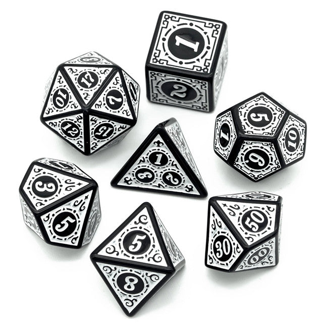 Lore of the Gods- Window Lattice Pattern Acrylic RPG Dice Set - Udixi Dice