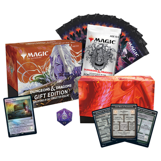 Magic: The Gathering Adventures in the Forgotten Realms Gift Bundle | 10 Draft Boosters | 1 Collector Booster | Accessories - Wizards Of The Coast