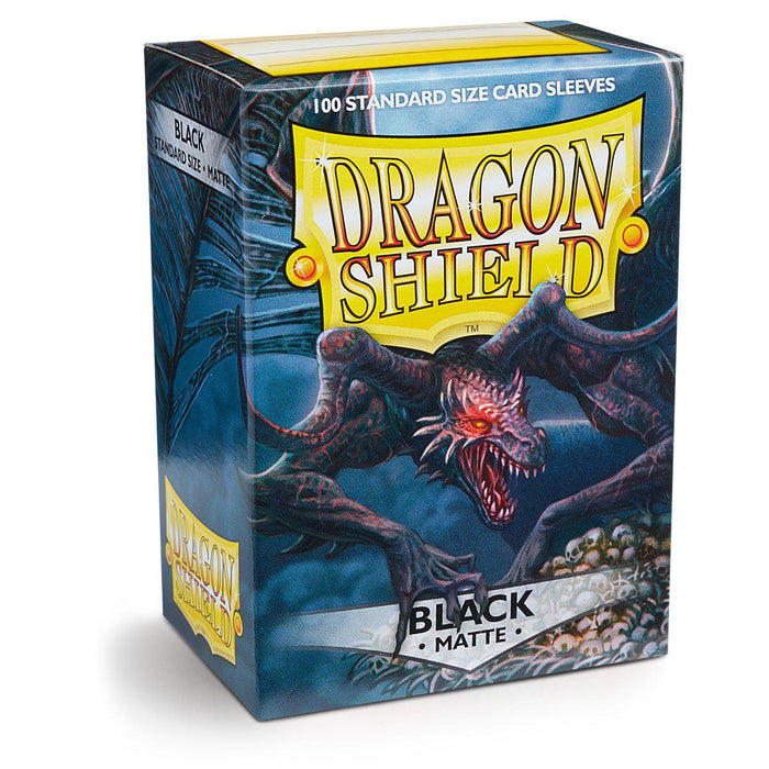 Dragon Shield Black - Matte Sleeves - Standard Size (100) - Arcane Tinmen