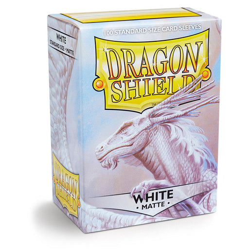 Dragon Shield Matte White - 100 Standard Size Sleeves - Arcane Tinmen
