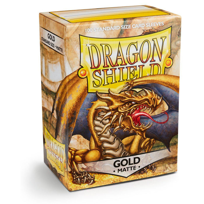 Dragon Shield Matte Gold - 100 Standard Size Sleeves - Arcane Tinmen