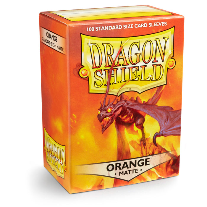 Dragon Shield Matte Orange - 100 Standard Size Sleeves - Arcane Tinmen