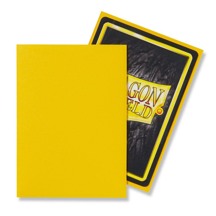 Dragon Shield Matte Yellow - 100 Standard Size Sleeves - Arcane Tinmen