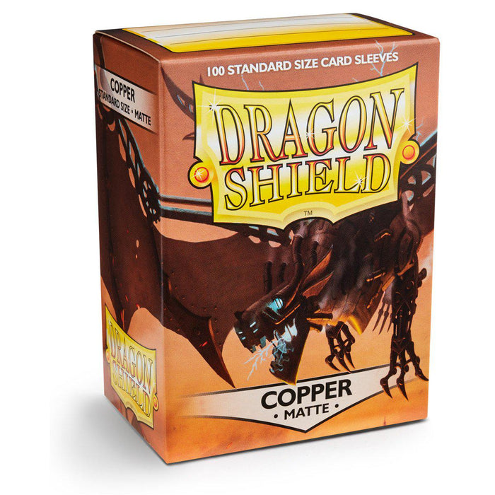 Dragon Shield Matte Copper - 100 Standard Size Sleeves - Arcane Tinmen