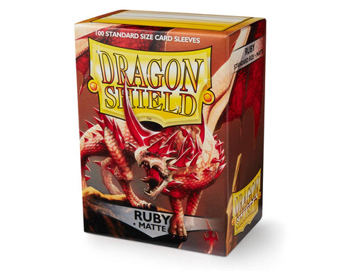 Dragon Shield Matte Ruby - 100 Standard Size Sleeves - Arcane Tinmen